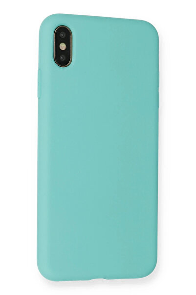 Epilons حافظة آيفون إكس إس نانو من السيليكون المخملي - تركواز