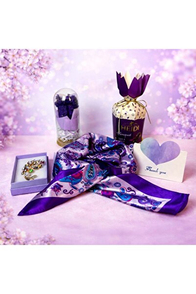 velve Cosulet pentru femei – esarfa satinata, cupola cu flori, brosa eleganta...