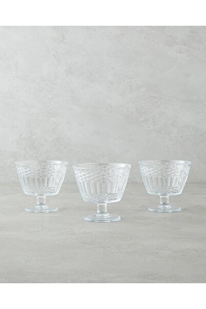 English Home Blush Cam 3'lü Cup 350 ml Şeffaf