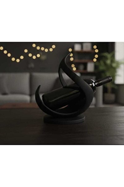 Markasız ucuz BABURA Akışkan Tasarım Dekoratif Şişe Tutucu - Estetik Şarap St...