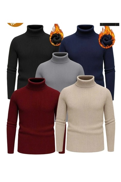 EMKA GİYİM Pulover tricotat cu guler înalt pentru bărbați