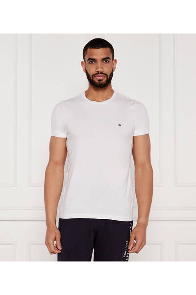 Tommy Jeans , Cotton T-shirt with scoop neck, White, M