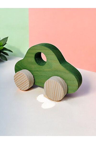 websunday لعبة سيارة خشبية طبيعية مصنوعة يدويًا