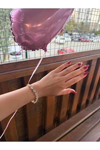 Love Shine Kalpli altın kaplama Bileklik