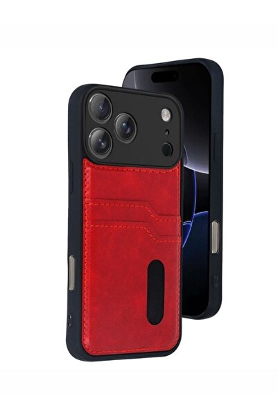 Massemr iPhone 17 Pro Max Leather Case with Business Card Holder Wallet Desig...