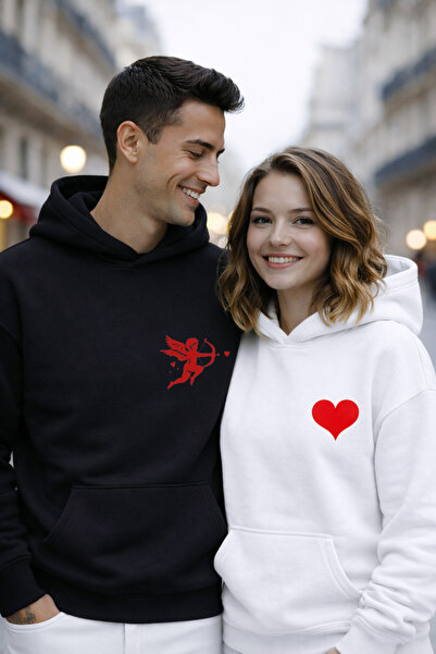 LORVEX February 14 Valentine's Day Eros Printed Sweatshirt Couple Combination...