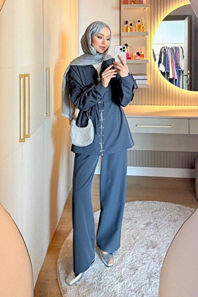 Hazamoda طقم سيفيلا باللون الرمادي