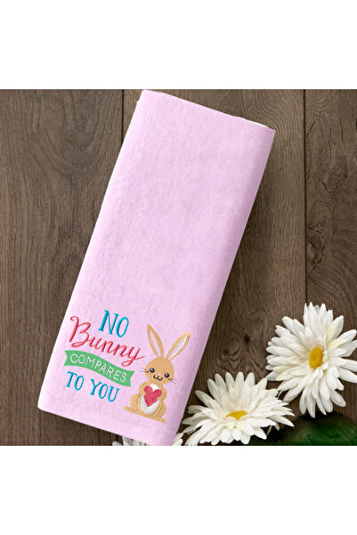 Ursa No Rabbit Can Compare to You Text Design Embroidered Hand and Face Towel