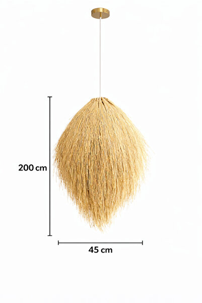 Luna Lighting Püsküllü Model Bohem Butik Cafe Makrome Rustik Salon Yatak Odası Sarkıt Avize