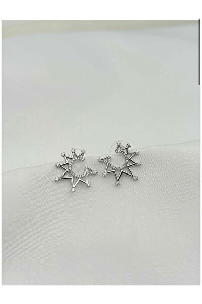 SY AKSESUAR Silver Zircon Earrings