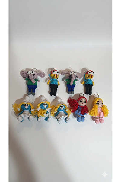 Amigurumim Şirinler kral sakir örgü Amigurumi anahtarlık
