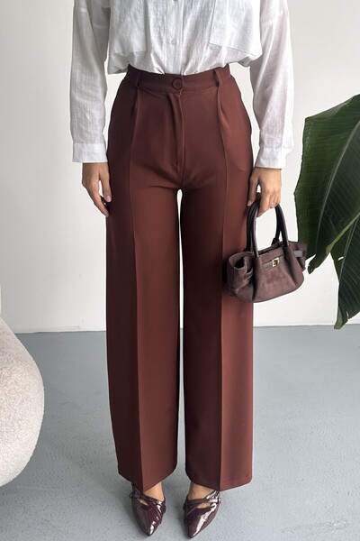 moda armanc Women's Palazzo Trousers Oversize Original Cut - High Waist Wide ...