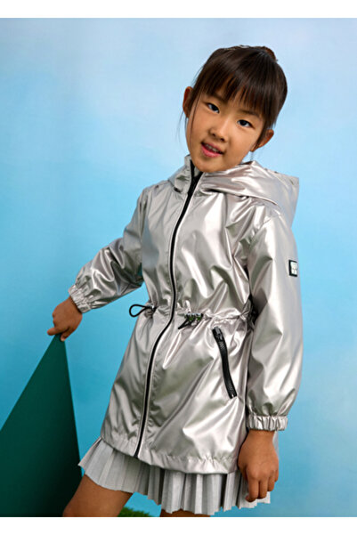 MAYORAL Girl's Hooded Raincoat Gray 3411