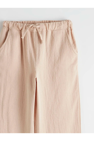 LC Waikiki Lcw Eco Beige Elastic Waist Girl's Trousers