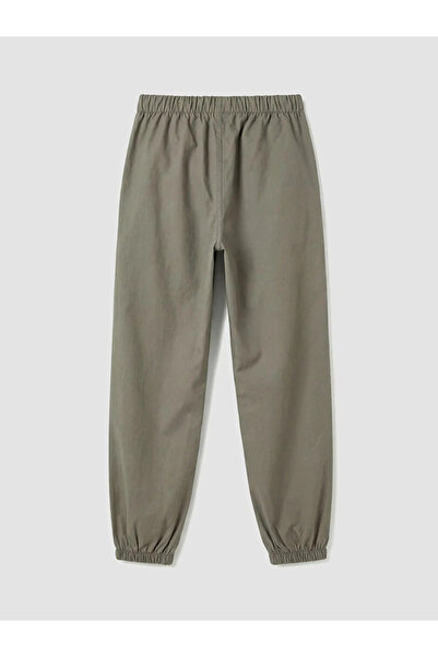LC Waikiki Lcw Eco Khaki Girl's Jogger Pants with Elastic Waist