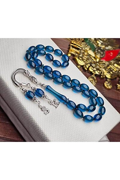 kral hediyelik ATEŞ KEHRIBAR TESBIH 925 AYAR GÜMÜŞ PÜSKÜLLÜ HARFLI İSME ÖZEL ...