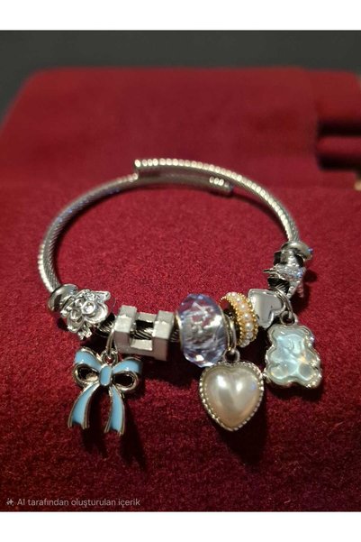 müzikveherşey Charm Steel Bracelet