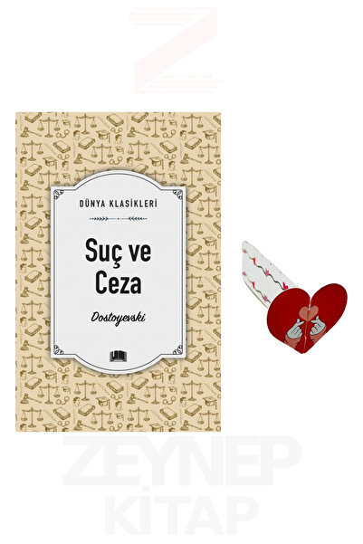 Ema Kitap Suç ve Ceza - Dostoyevski (Dünya Klasikleri) Kalp Ayraç Hediye