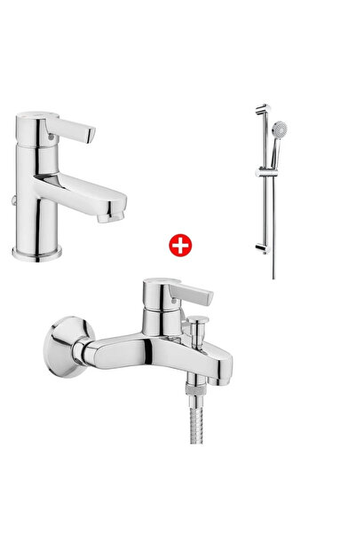 Roca SAONA 3 in 1: sink faucet + shower set + bathtub