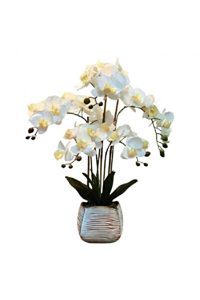 OEM Artificial white orchid in pot 58 cm, Peva