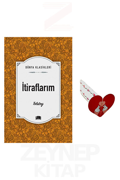 Ema Kitap İtiraflarım - Tolstoy (Dünya Klasikleri) Kalp Ayraç Hediye