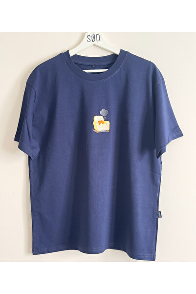 Gamer Oyun Nakış Baskılı Yuvarlak Yaka Oversize T-shirt
