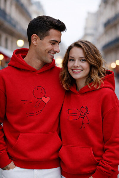 LORVEX Sweatshirt Couple Combination February 14 Valentine's Day Love Magnet ...