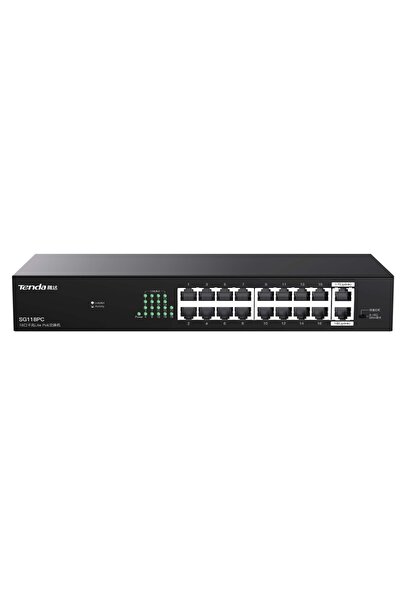 Universal Tenda sg118pc 18 port 10/100/1000 16 port poe 2 port uplink 167w un...