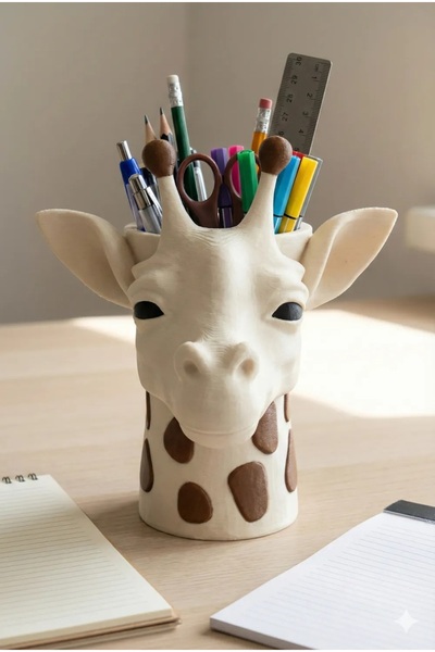 Omerta حامل أقلام ونظارات لطيف على شكل زرافة