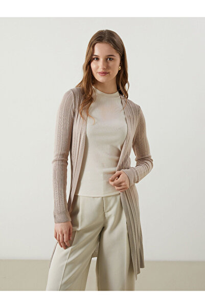 LC Waikiki LCWAIKIKI Klassische Strickjacke mit Schalkragen für Damen