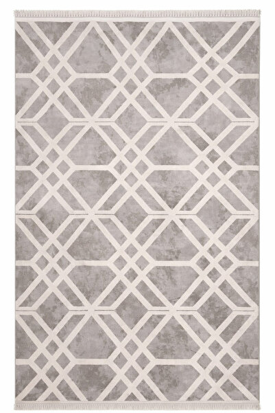 İpek Halı 15721 GREYS KREM Modern Koridor Halısı