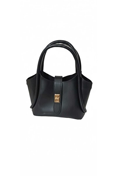 Esse Kadın Siyah Mini El Çantası Şık Suni Deri Günlük Çanta