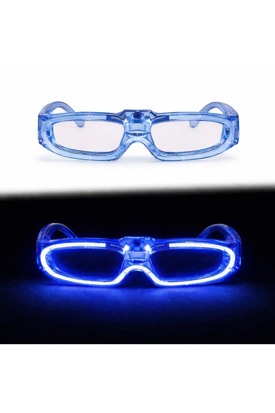 Fırsatkolik نظارات حفلات مضيئة باللون الأزرق LED مع 3 أوضاع - توهج - نظارات ل...