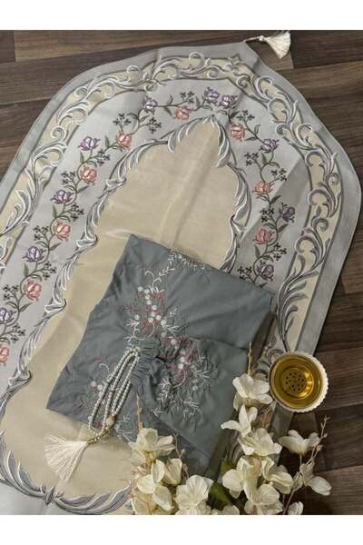 misk طقم سجادة صلاة مع ملاءة صلاة للنساء