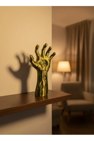 Fırsatkolik Artistic Hand Form Sculpture Gold Green Design Gift Decor