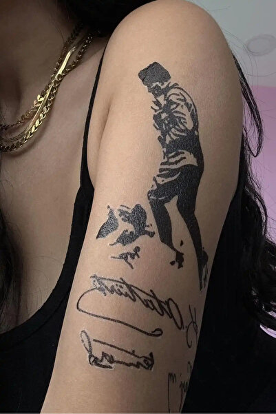 MDCOLLECTİON Atatürk İmza Geçici Dövme Tattoo – Su Transferli Orta Boy Tarihi...