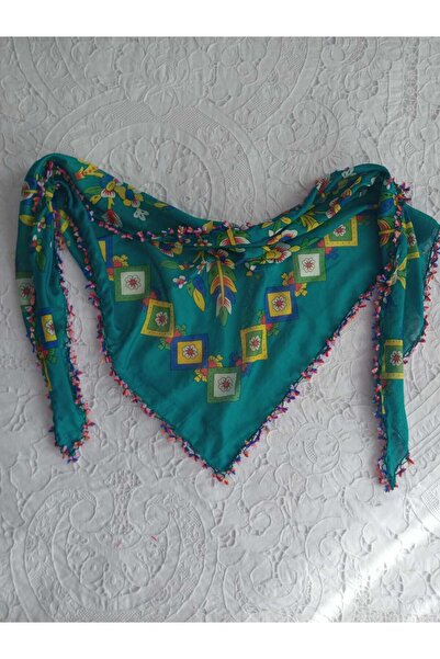 Bircan Hediyelik Cimcime tig oyasi fular tokat yazmasi yesil