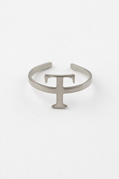 Sortie Aksesuar خاتم حرف T قابل للتعديل من الفولاذ المقاوم للصدأ لا يتغير لونه