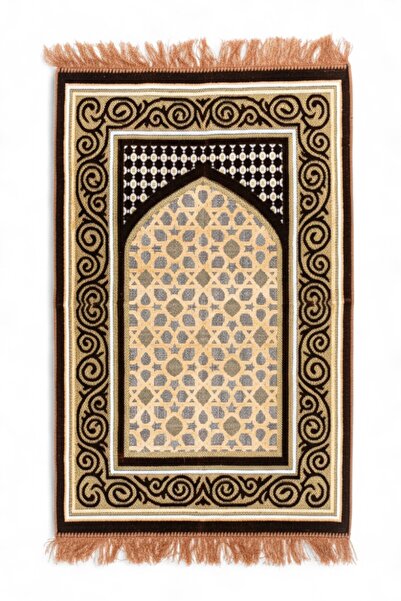 Deniz Elmasları Dowry Velvet Prayer Rug Set – Soft and Elegant Design - Dowry...