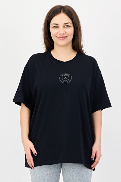 Nike Women Loose Fit Short Sleeve Paris Saint Germain Football T-Shirt, Black