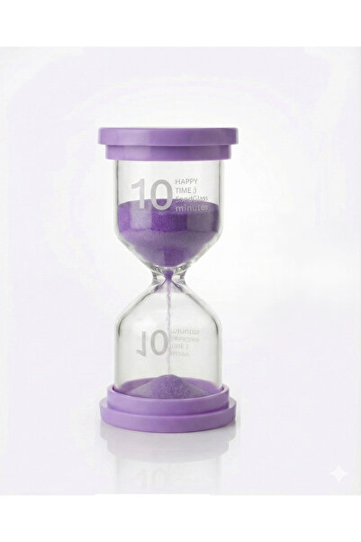 Bucuks 10 Minute Purple Hourglass - Decorative Glass Timer - Kitchen, Lesson ...