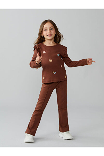 LC Waikiki Rmz Gi̇yi̇m Farkiyla Spanish Style Girls' Leggings Pants