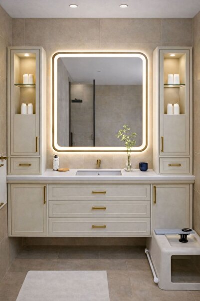 eagle mirror "Endless24" Dokunmatik Sensörlü Ledli Trafolu Kumlamalı Banyo Ay...