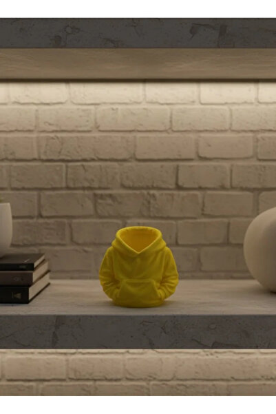 Fırsatkolik Decorative Yellow Hoodie Pen Holder 10X10 cm