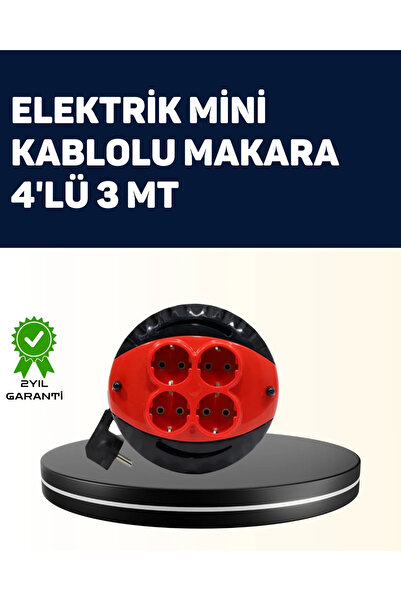 Fırsatkolik 4-Outlet Reel with 3-Meter Cable for Home and Office