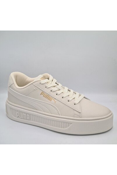 Puma Smash Platform V3 TDP Bej Renk Kadın Sneaker Spor Ayakkabı