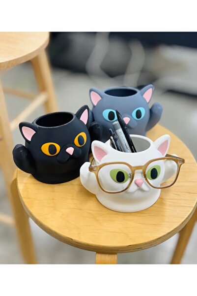 Omerta حامل أقلام ونظارات على شكل قطة لطيفة