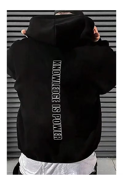 Zonsra Unisex Power Printed Hooded Sweatshirt
