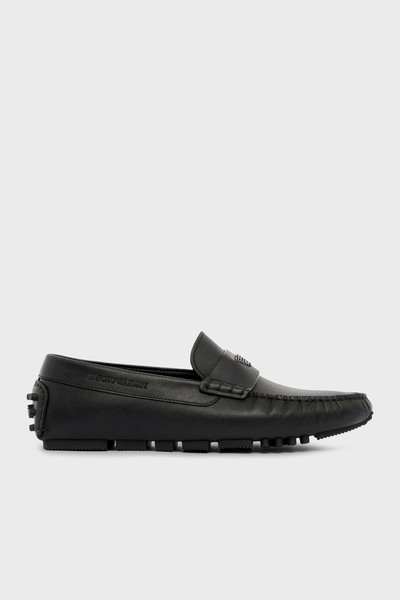 Emporio Armani Hakiki Deri Logolu Ayakkabı Erkek AYAKKABI EM004324 AF21908 UC001