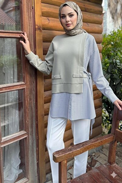 Moodbasic GÖMLEK DETAYLI BAĞLAMALI TUNİK